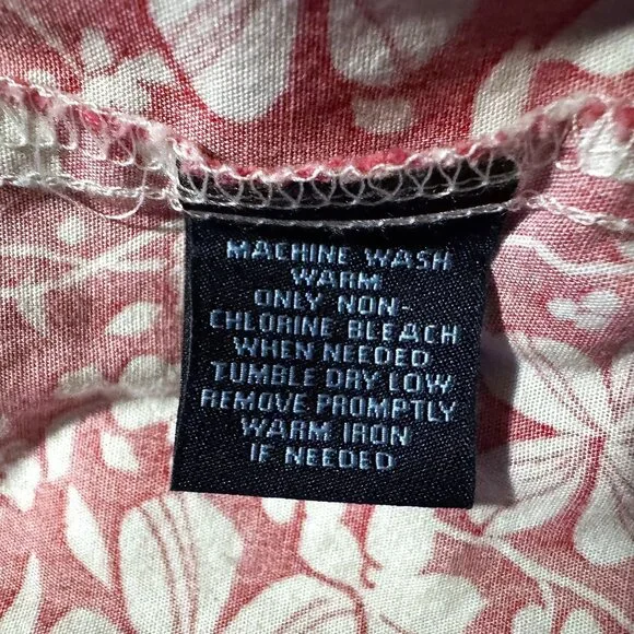 WESTBOUND Red Floral 3/4 Sleeve Wrinkle Free Button Down Shirt Blouse - size XL - Picture 5 of 6